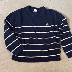 GAP Navy and White Striped Kids Long Sleeve Tee